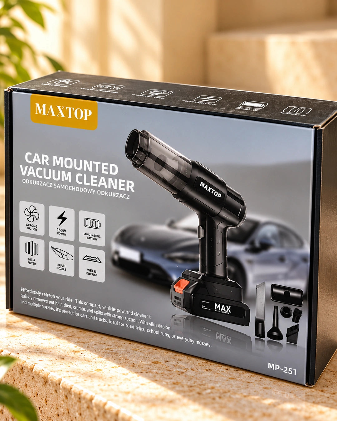 MAXTOP Cordless Handheld Vacuum Cleaner – Powerful Portable Vacuum with Multi-Purpose Attachments - Product specifications