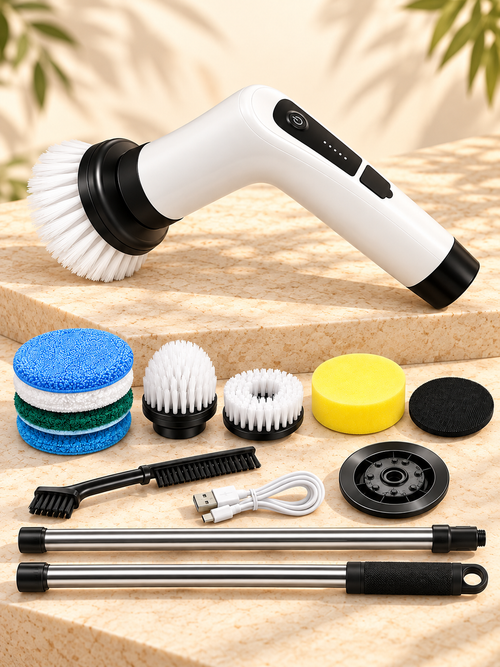 9 in 1 rechargeable electric cleaning brush — product detail