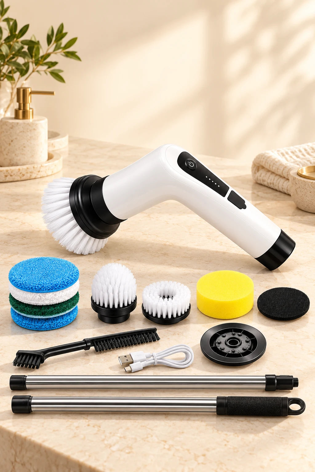 One rechargeable brush. More ways to tackle everyday cleaning.