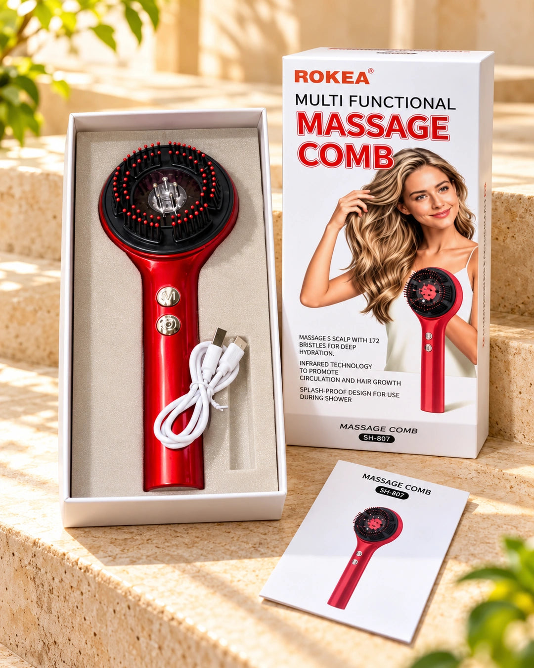 ROKEA Multifunctional Electric Scalp Massage Comb – SH-807