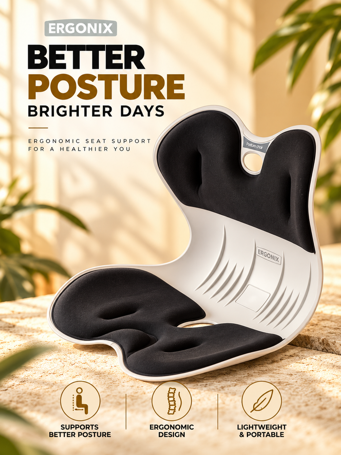 ERGONIX Ergonomic Posture Chair – Premium Back Support & Comfort Seat