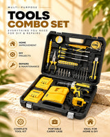 Cordless Power Tool Kit – Complete DIY & Home Repair Tool Set with Drill, Batteries & Accessories