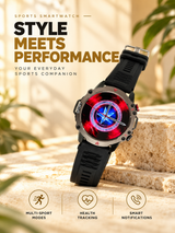 Rugged Sport Smartwatch – Premium Round Display with Stylish Sports Design