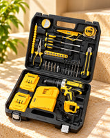 Cordless Power Tool Kit – Complete DIY & Home Repair Tool Set with Drill, Batteries & Accessories